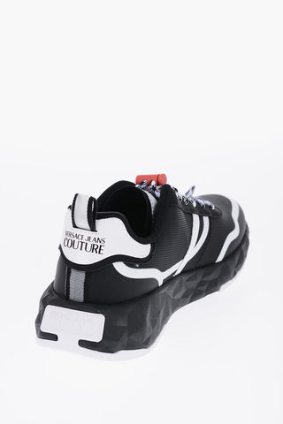 JEANS COUTURE Sneakers ATOM in Tessuto con Stampa Logo a Contrasto 4.5cm