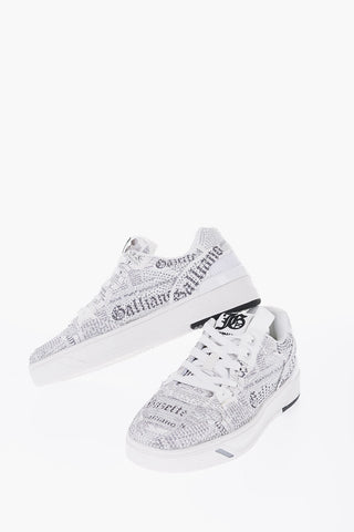 Fabric GAZETTE Sneakers with Rhinestone Embellishment