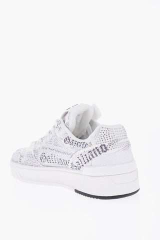 Fabric GAZETTE Sneakers with Rhinestone Embellishment
