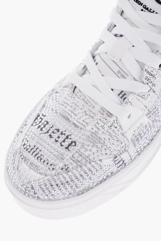 Fabric GAZETTE Sneakers with Rhinestone Embellishment