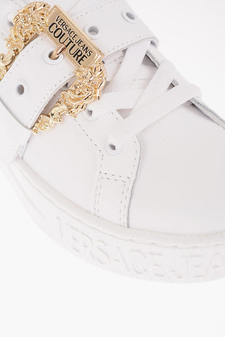 JEANS COUTURE Leather COURT 88 Sneakers with Golden Buckle