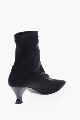 LOVE Solid Color Sock Boots with Printed Contrasting Logo 6cm
