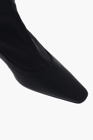 LOVE Solid Color Sock Boots with Printed Contrasting Logo 6cm