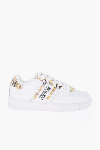 JEANS COUTURE Leather Low-Top Sneakers MEYSSA with Baroque-Pattern Details