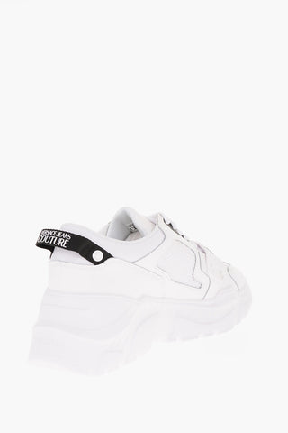 JEANS COUTURE Leather and Fabric SPEEDTRACK Sneakers with Mesh Detail on the Sides 