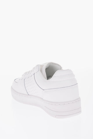 JEANS COUTURE Leather Low-Top Sneakers MEYSSA with Glitter Logo Detail