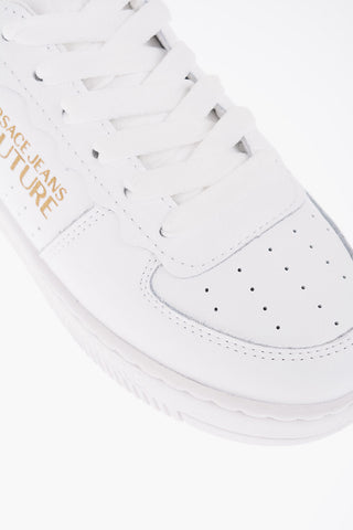 JEANS COUTURE Leather Low-Top Sneakers MEYSSA with Glitter Logo Detail