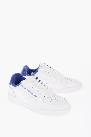 JEANS COUTURE Flache Sneaker BROOKLYN aus genarbtem Leder mit farbigem Innenfutter