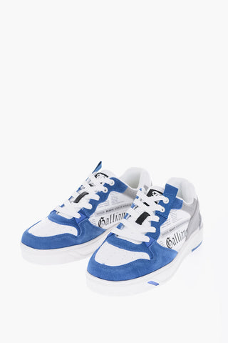 Sneakers Basse con Dettagli in Suede con Stampa in Lettering