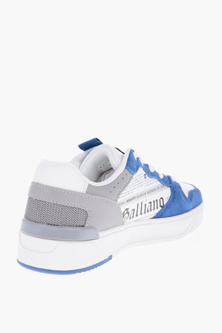 Sneakers Basse con Dettagli in Suede con Stampa in Lettering