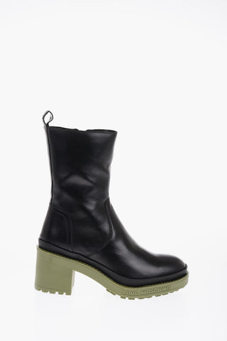 LOVE Stivaletti in Pelle con Zip Laterale 7cm