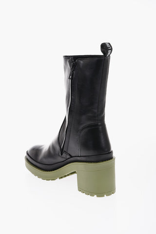 LOVE Stivaletti in Pelle con Zip Laterale 7cm
