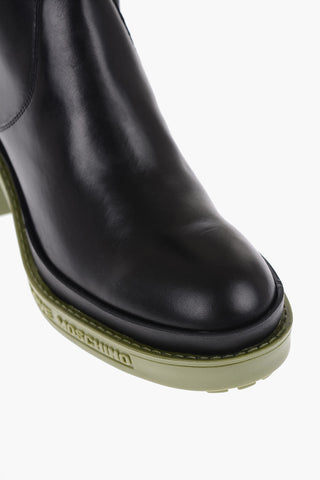 LOVE Stivaletti in Pelle con Zip Laterale 7cm
