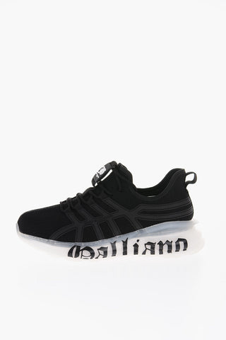 Sneakers Basse con Logo in Stampa Gotica