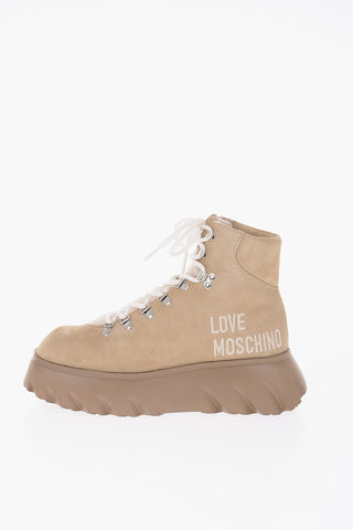 LOVE Stivaletti in Pelle Scamosciata con Platform 5.5cm
