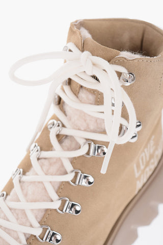 LOVE Stivaletti in Pelle Scamosciata con Platform 5.5cm