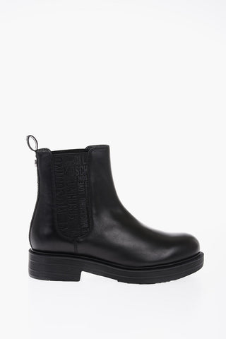LOVE Leather Chelsea Boots with Logoed Details 4cm