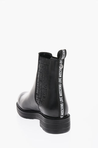 LOVE Leather Chelsea Boots with Logoed Details 4cm