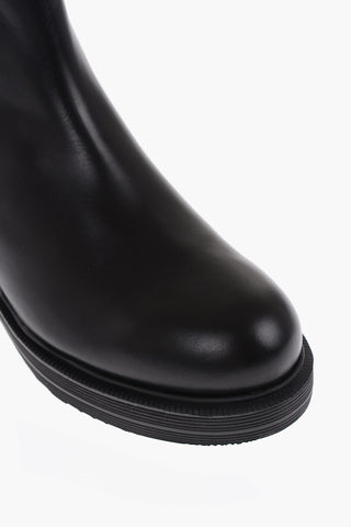 LOVE Leather Chelsea Boots with Logoed Details 4cm