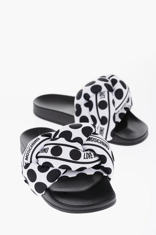 LOVE Slides with Braided Foulard Effect Upper 