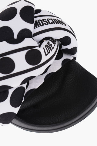  LOVE Slides with Braided Foulard Effect Upper 