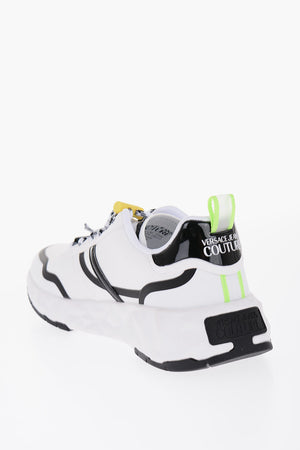 JEANS COUTURE Fabric Sneakers ATOM with Contrasting Logo Print 4.5cm