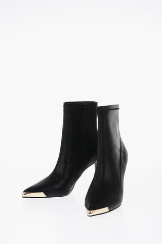 JEANS COUTURE Stiefeletten aus Kunstleder mit spitzer Spitze 8cm