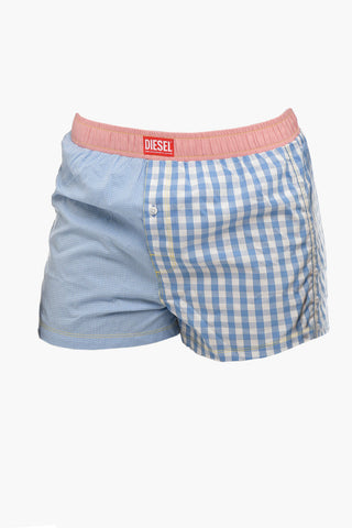 Checked Cotton UNISEX Boxer-Shorts with Drawstring Waist