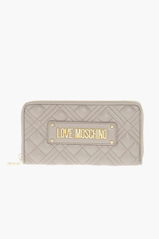 LOVE quilted faux leather wallet with zip closure