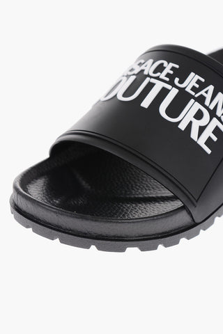 JEANS COUTURE Rubber SHELLY Slides with Embossed Logo