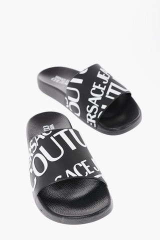 JEANS COUTURE Rubber Slides with Embossed Logo