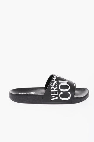 JEANS COUTURE Rubber Slides with Embossed Logo