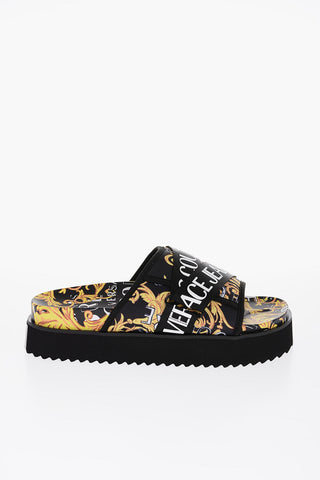 All-Over Logo and Baroque Patterned ARIZONA Sandals with Platform 4cm