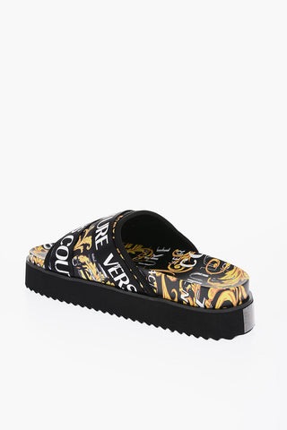 All-Over Logo and Baroque Patterned ARIZONA Sandals with Platform 4cm