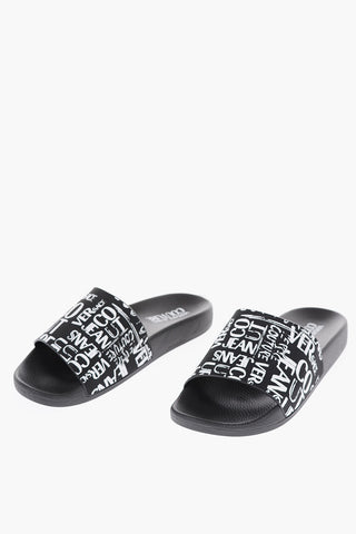 JEANS COUTURE Slides in Gomma con Logo Stampato