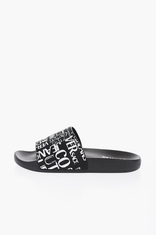 JEANS COUTURE Slides in Gomma con Logo Stampato