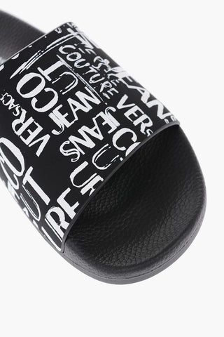 JEANS COUTURE Slides in Gomma con Logo Stampato