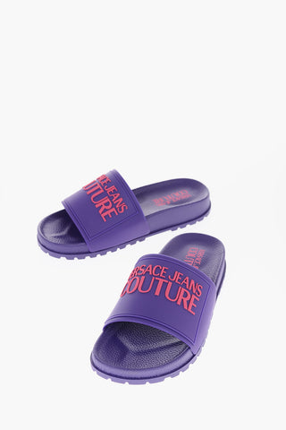 JEANS COUTURE Rubber SHELLY Slides with Embossed Logo