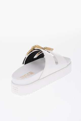 JEANS COUTURE Faux Leather ARIZONA Sandals with Golden Buckles 4.5cm