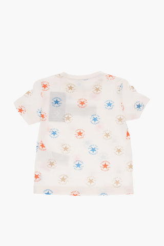 ALL STAR CHUCK TAYLOR T-shirt con Logo All-Over e Shorts Mesh