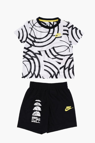 Set T-shirt Fantasia Animalier e Shorts con Elastico in Vita