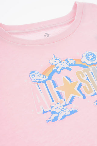 ALL STAR CHUCK TAYLOR Set T-shirt con Logo in Rilievo e Shorts Effetto Tie Dye