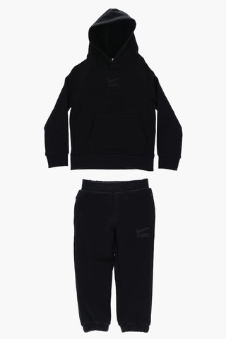 Set Felpa Hoodie con Tasca a Toppa e Joggers