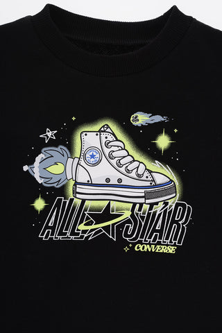 ALL STAR Printed Joggers and Crewneck Sweatshirt Set