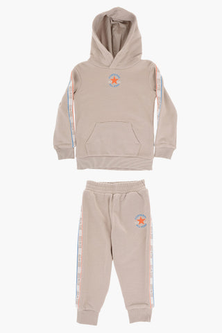 ALL STAR CHUCK TAYLOR Solid-Color Hoodie and Joggers Set with Branded Side Stripe