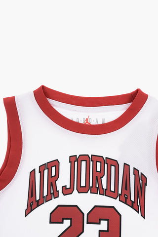 AIR JORDAN Set Canotta Girocollo e Shorts con Logo Stampato