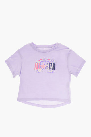 ALL STAR CHUCK TAYLOR Set T-Shirt Girocollo con Logo in Rilievo e Shorts Effetto Tie-Dye