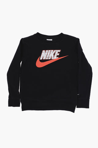 Crew-neck Sweatshirt and Joggers Set with Printed Logo