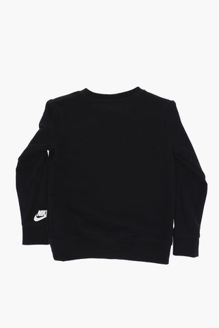 Crew-neck Sweatshirt and Joggers Set with Printed Logo