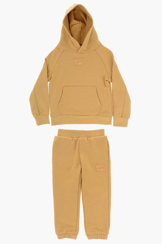 Set Felpa Hoodie e Joggers in Tinta Unita